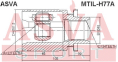 ШРУС ВНУТРЕННИЙ ЛЕВЫЙ 32x48x34 MTIL-H77A