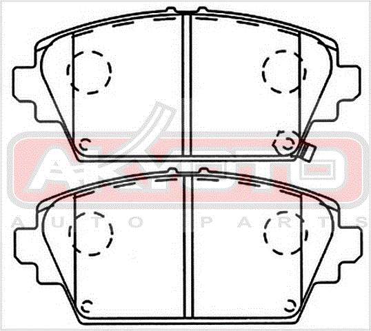 КОЛОДКИ ТОРМОЗНЫЕ ДИСКОВЫЕ ПЕРЕДНИЕ AKD-1268
