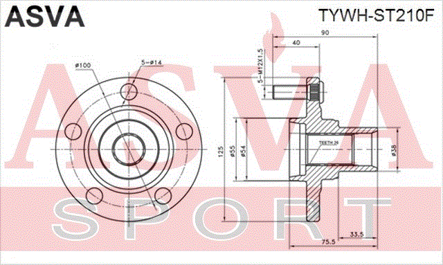 СТУПИЦА ПЕРЕДНЯЯ TYWH-ST210F