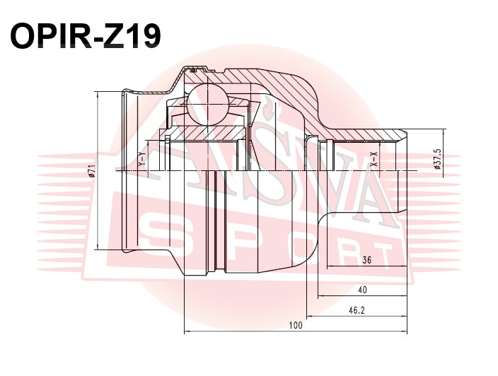 ШРУС ВНУТРЕННИЙ ПРАВЫЙ 28X37.5X34 OPIR-Z19