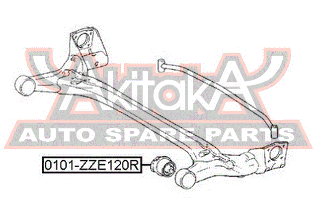 САЙЛЕНТБЛОК ЗАДНЕЙ БАЛКИ 0101-ZZE120R
