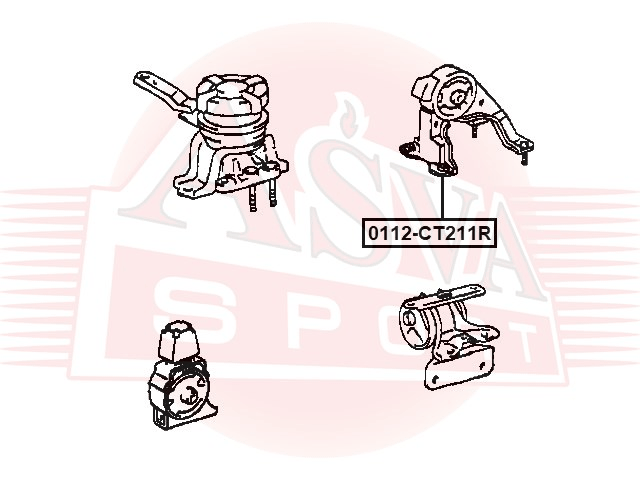 ПОДУШКА ДВИГАТЕЛЯ ЗАДНЯЯ 0112-CT211R