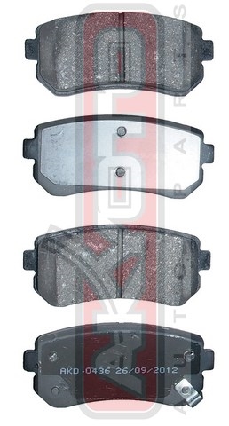 КОЛОДКИ ТОРМОЗНЫЕ ДИСКОВЫЕ ЗАДНИЕ AKD-0436