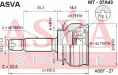 ШРУС НАРУЖНЫЙ 22x57x25 MT-37A43