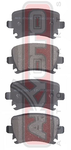 КОЛОДКИ ТОРМОЗНЫЕ ДИСКОВЫЕ ЗАДНИЕ AKD-23202