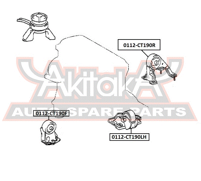 ПОДУШКА ДВИГАТЕЛЯ ПЕРЕДНЯЯ 2C 0112-CT190F