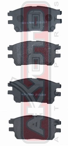 КОЛОДКИ ТОРМОЗНЫЕ ДИСКОВЫЕ ПЕРЕДНИЕ AKD-1784
