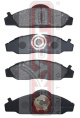 КОЛОДКИ ТОРМОЗНЫЕ ДИСКОВЫЕ ПЕРЕДНИЕ AKD-0145