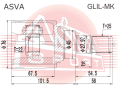 ШРУС ВНУТРЕННИЙ ЛЕВЫЙ 22x45x25 GLIL-MK