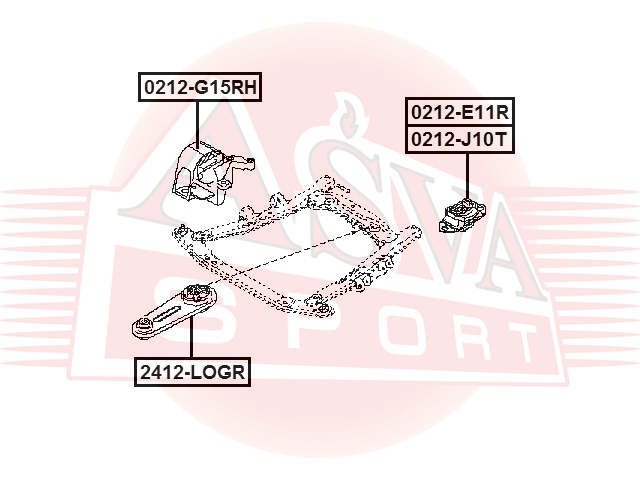 ОПОРА ДВИГАТЕЛЯ ПРАВАЯ 0212-G15RH