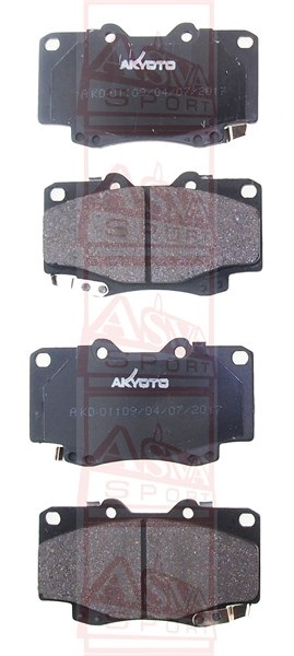 КОЛОДКИ ТОРМОЗНЫЕ ДИСКОВЫЕ ПЕРЕДНИЕ AKD-01109