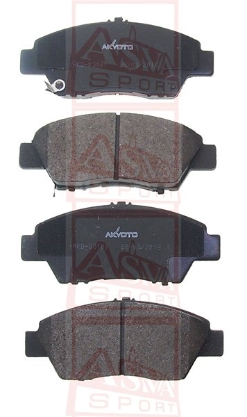 КОЛОДКИ ТОРМОЗНЫЕ ДИСКОВЫЕ ПЕРЕДНИЕ AKD-03101