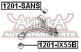 САЙЛЕНТБЛОК ПЕРЕДНЕГО РЫЧАГА МАЛЕНЬКИЙ 1201-SANS