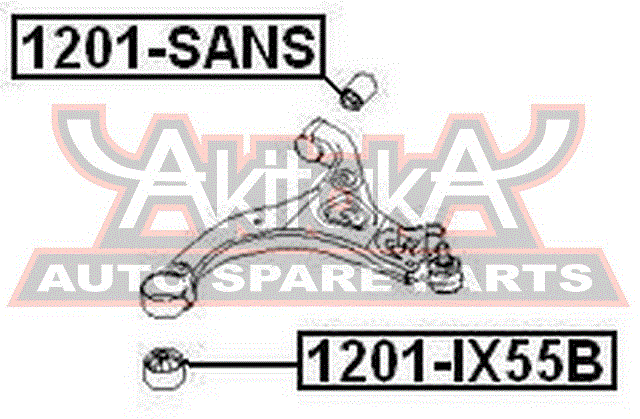 САЙЛЕНТБЛОК ПЕРЕДНЕГО РЫЧАГА МАЛЕНЬКИЙ 1201-SANS