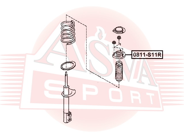 ОПОРА ЗАДНЕГО АМОРТИЗАТОРА 0811-S11R
