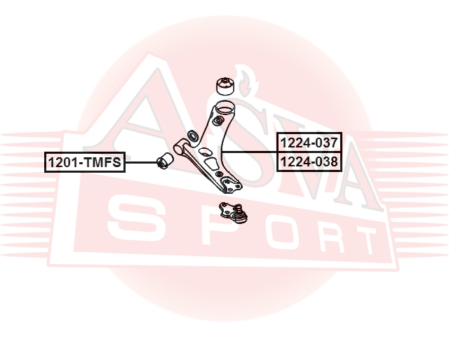 РЫЧАГ ПЕРЕДНИЙ НИЖНИЙ ПРАВЫЙ 1224-037