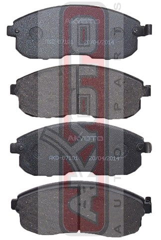 КОЛОДКИ ТОРМОЗНЫЕ ДИСКОВЫЕ ПЕРЕДНИЕ AKD-07101