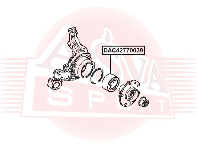 ПОДШИПНИК СТУПИЧНЫЙ ЗАДНИЙ 4WD DAC42770039