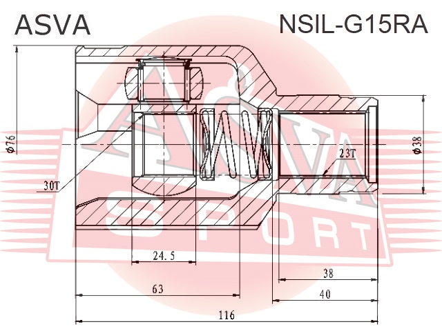 ШРУС ВНУТРЕННИЙ ЛЕВЫЙ 30X42.9X26 NSIL-G15RA
