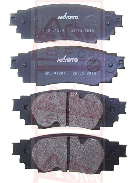 КОЛОДКИ ТОРМОЗНЫЕ ДИСКОВЫЕ ПЕРЕДНИЕ AKD-01204