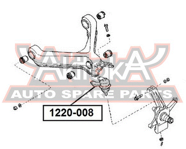 ОПОРА ШАРОВАЯ НИЖНЯЯ 1220-008