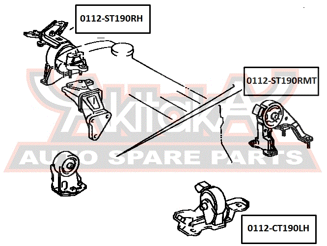 ПОДУШКА ДВИГАТЕЛЯ ЗАДНЯЯ 3SFE/4SFE MT 0112-ST190RMT