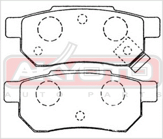 КОЛОДКИ ТОРМОЗНЫЕ ДИСКОВЫЕ ЗАДНИЕ AKD-8206