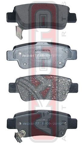 КОЛОДКИ ТОРМОЗНЫЕ ДИСКОВЫЕ ЗАДНИЕ AKD-8177