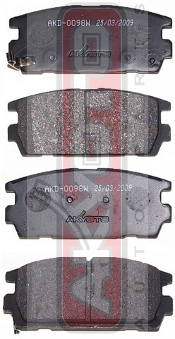 КОЛОДКИ ТОРМОЗНЫЕ ДИСКОВЫЕ ЗАДНИЕ AKD-0098