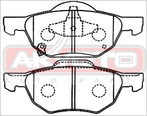 КОЛОДКИ ТОРМОЗНЫЕ ДИСКОВЫЕ ПЕРЕДНИЕ AKD-1293