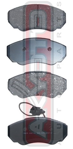 КОЛОДКИ ТОРМОЗНЫЕ ДИСКОВЫЕ ПЕРЕДНИЕ С ДАТЧИКОМ AKD-0219