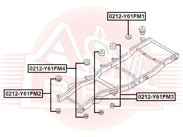 ПОДУШКА РАМЫ 0212-Y61FM2