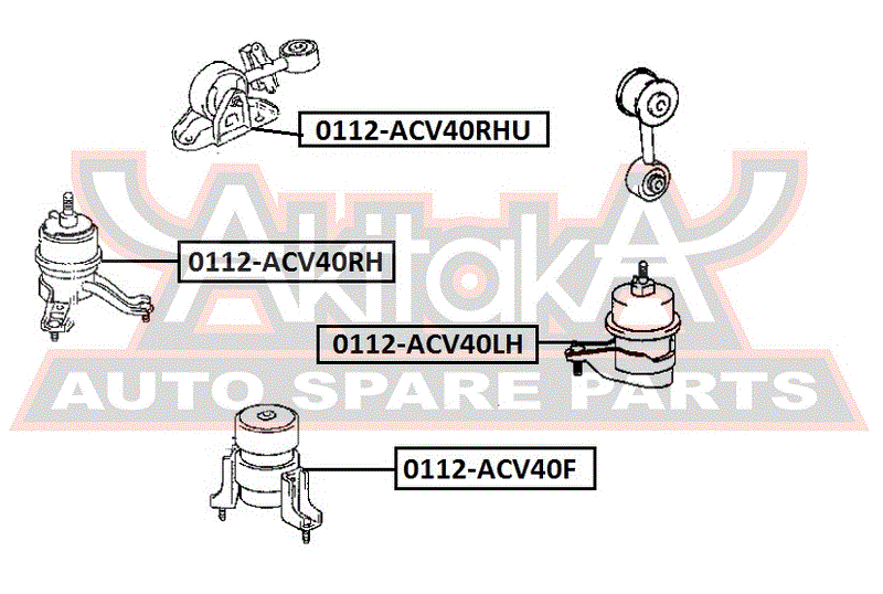 ПОДУШКА ДВИГАТЕЛЯ ПРАВАЯ 0112-ACV40RHU
