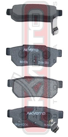 КОЛОДКИ ТОРМОЗНЫЕ ДИСКОВЫЕ ЗАДНИЕ AKD-8206