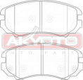 КОЛОДКИ ТОРМОЗНЫЕ ДИСКОВЫЕ ПЕРЕДНИЕ AKD-03773