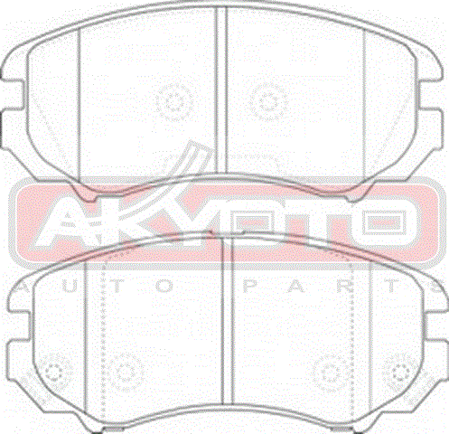 КОЛОДКИ ТОРМОЗНЫЕ ДИСКОВЫЕ ПЕРЕДНИЕ AKD-03773