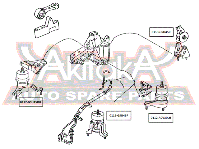 ПОДУШКА ДВИГАТЕЛЯ ПЕРЕДНЯЯ 0112-GSU45F