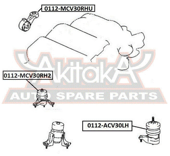 ПОДУШКА ДВИГАТЕЛЯ ПРАВАЯ 0112-MCV30RH2