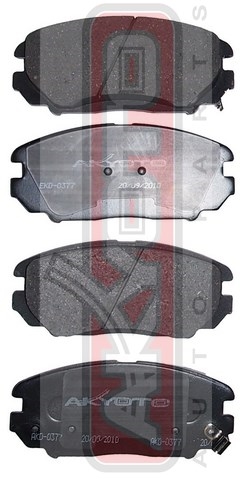 КОЛОДКИ ТОРМОЗНЫЕ ДИСКОВЫЕ ПЕРЕДНИЕ AKD-0377