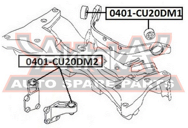 САЙЛЕНТБЛОК КРЕПЛЕНИЯ ЗАДНЕГО РЕДУКТОРА ЗАДНИЙ 0401-CU20DM1