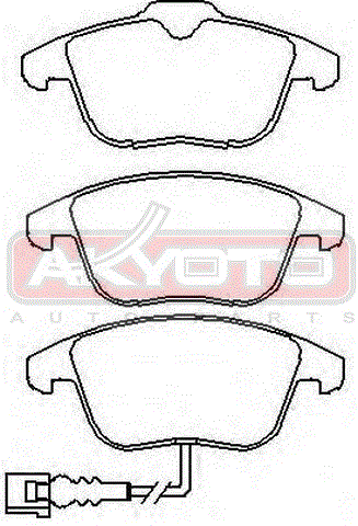 КОЛОДКИ ТОРМОЗНЫЕ ДИСКОВЫЕ ПЕРЕДНИЕ AKD-03483