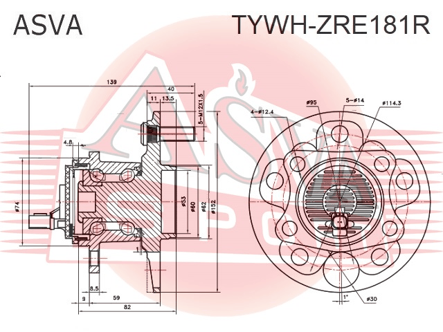 СТУПИЦА ЗАДНЯЯ TYWH-ZRE181R