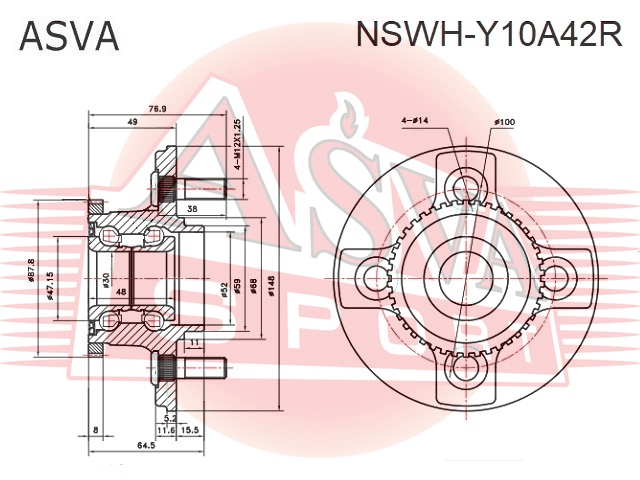 СТУПИЦА ЗАДНЯЯ NSWH-Y10A42R