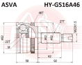ШРУС НАРУЖНЫЙ  23X64,4X27 HY-GS16A46