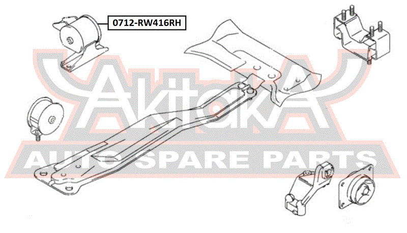 ПОДУШКА ДВИГАТЕЛЯ ПРАВАЯ 0712-RW416RH