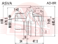 ШРУС НАРУЖНЫЙ 25X76.5X42 AD-8R