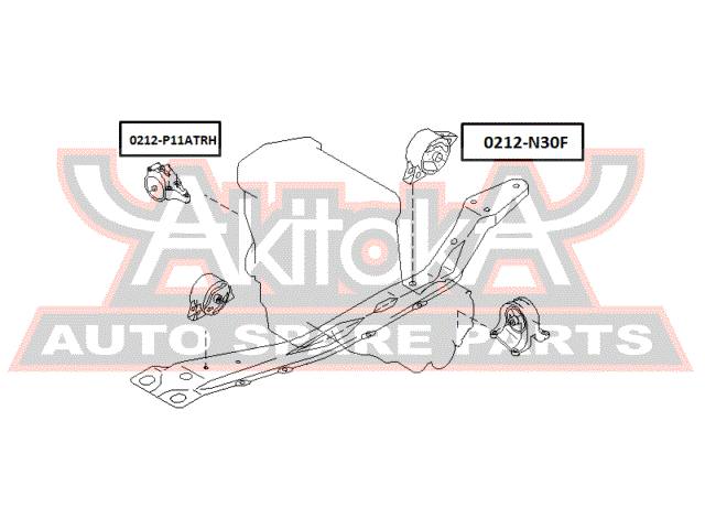 ПОДУШКА ДВИГАТЕЛЯ ПРАВАЯ AT/CVT 0212-P11ATRH