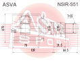 ШРУС ВНУТРЕННИЙ ПРАВЫЙ  22x32x25 NSIR-S51