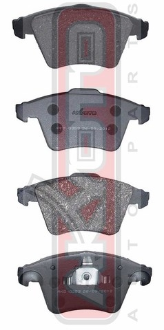 КОЛОДКИ ТОРМОЗНЫЕ ДИСКОВЫЕ ПЕРЕДНИЕ AKD-0353