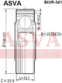 ШРУС ВНУТРЕННИЙ ЗАДНИЙ 25x100 BIUR-341